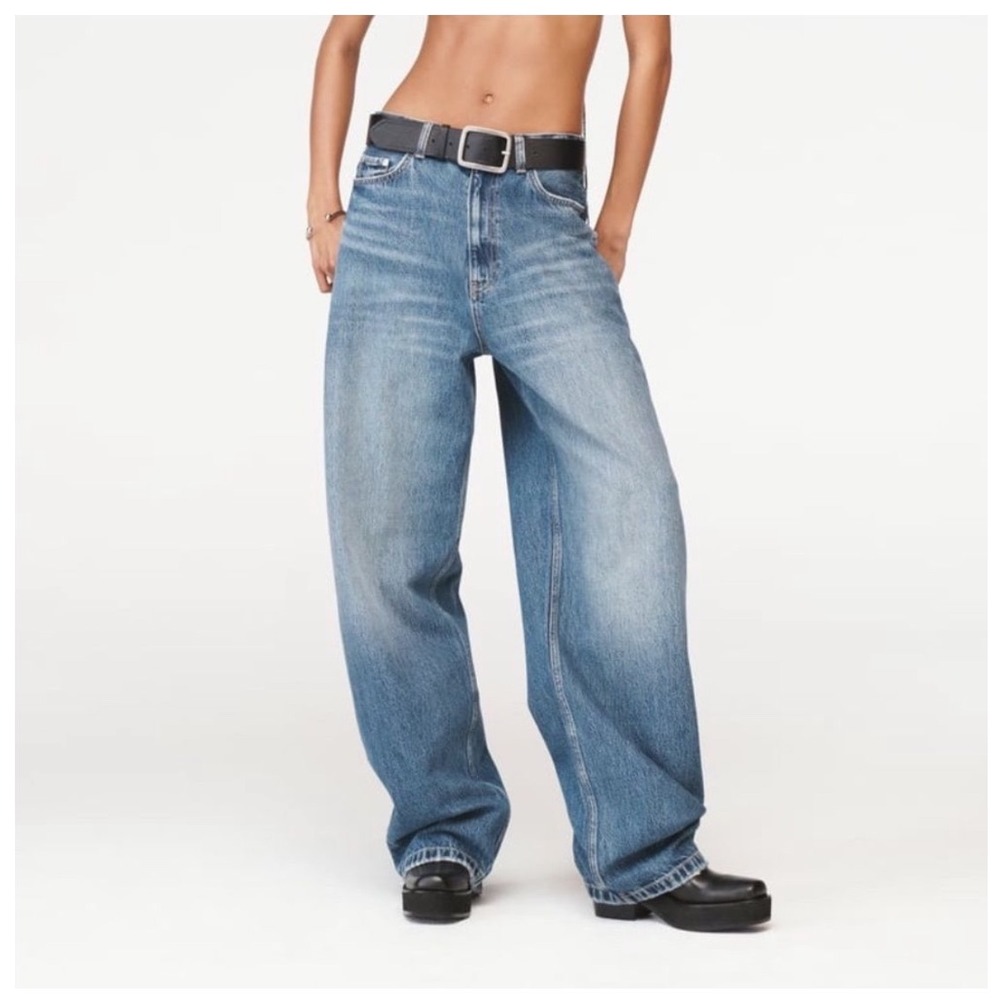 ZARA STEVEN MEISEL wide leg jeans size 2